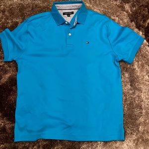 Tommy Hilfiger Blue Polo Shirt Medium